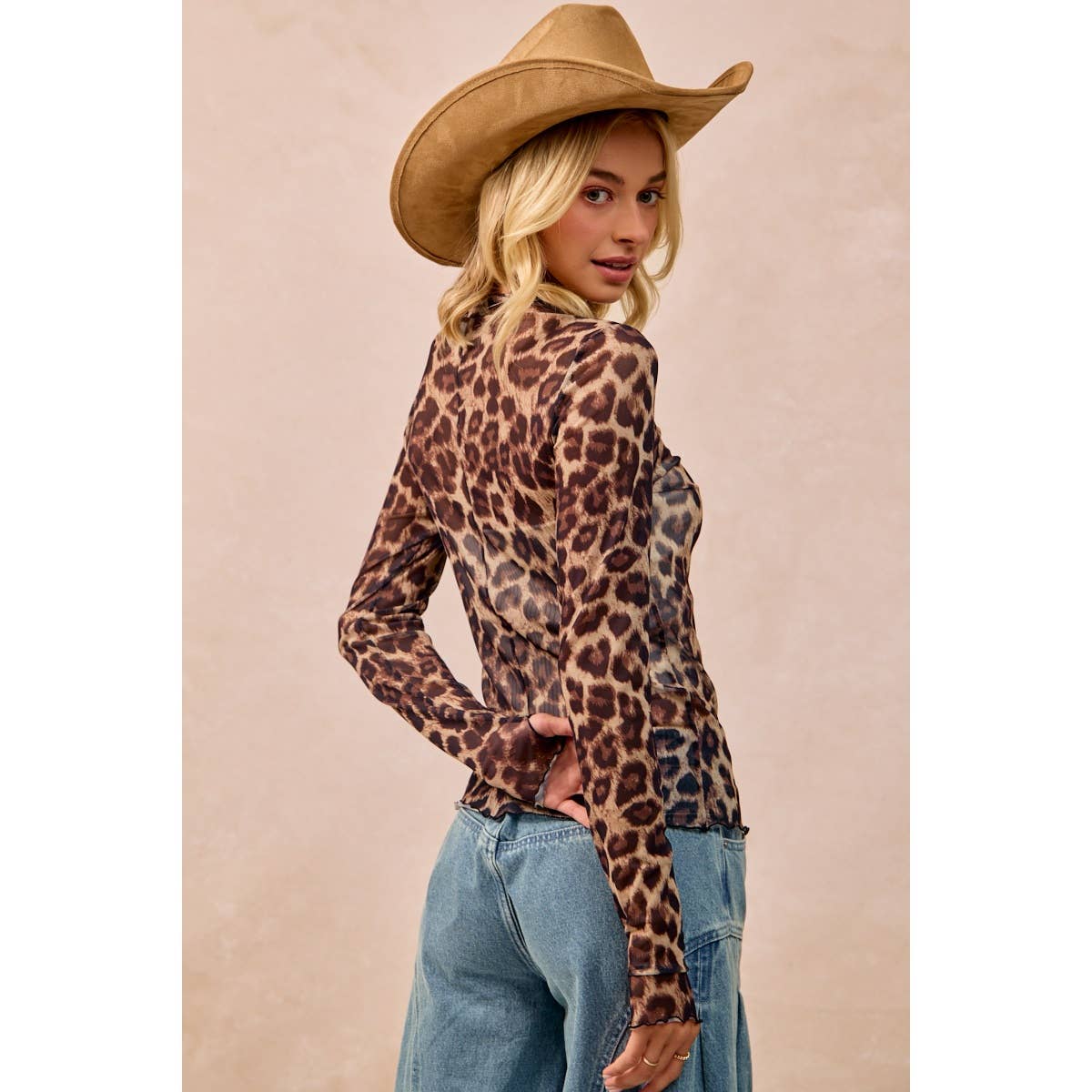 Mesh Leopard Top