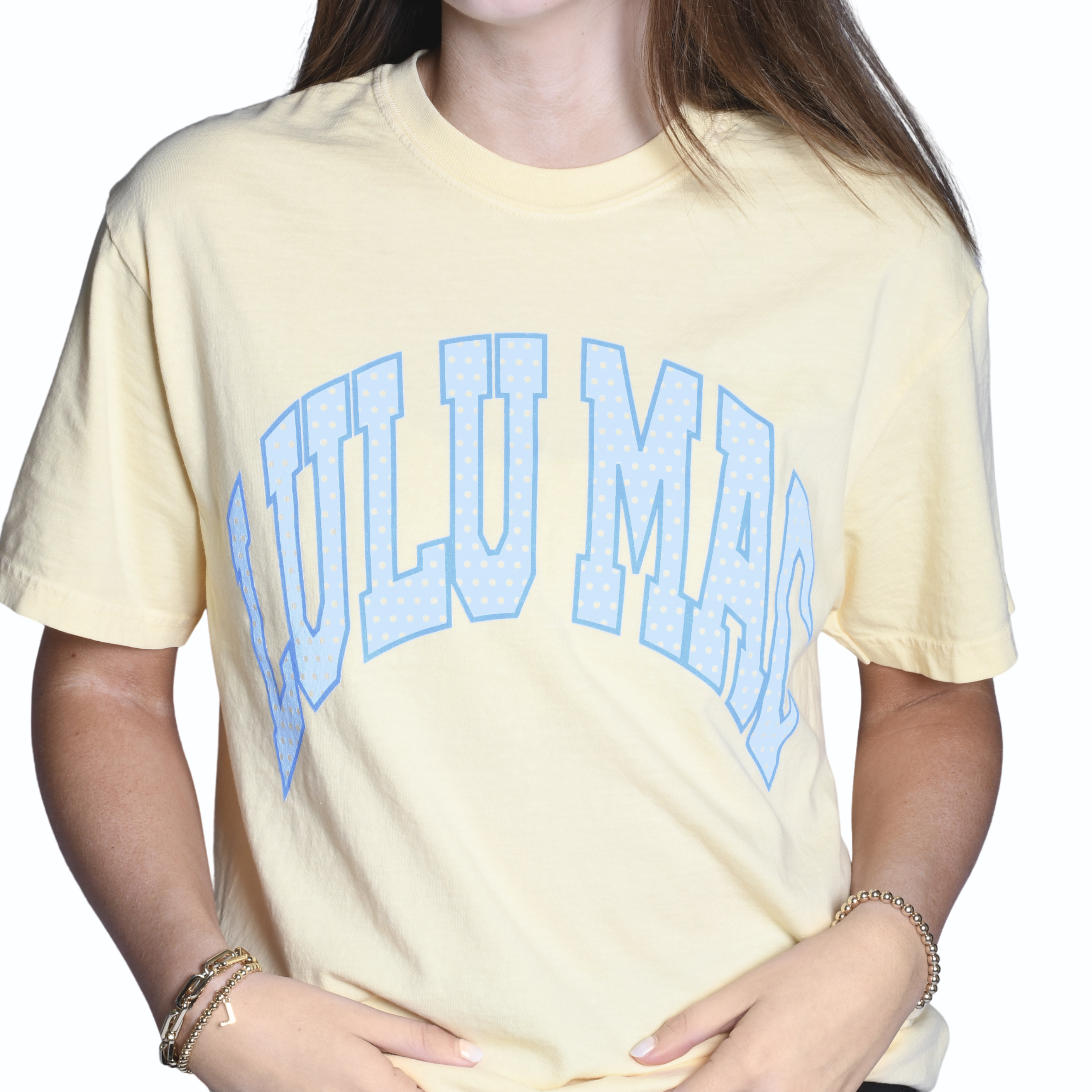 Lulu Mac Tshirt Butter yellow/blue