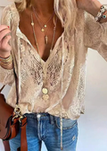 Chic Lace V-Neck Blouse