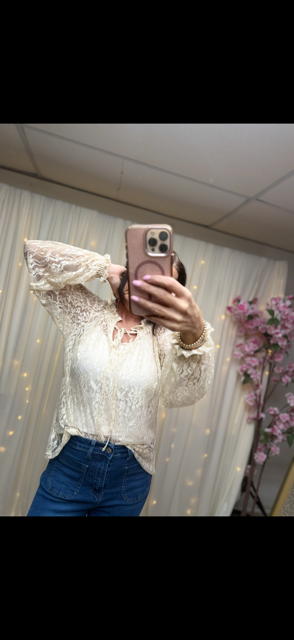 Chic Lace V-Neck Blouse