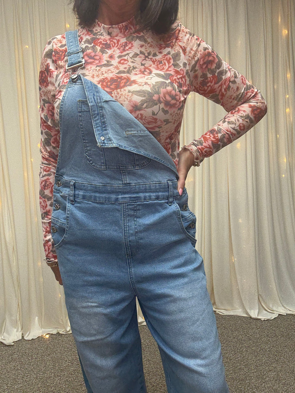 Barrel leg Blue Jean Bibs