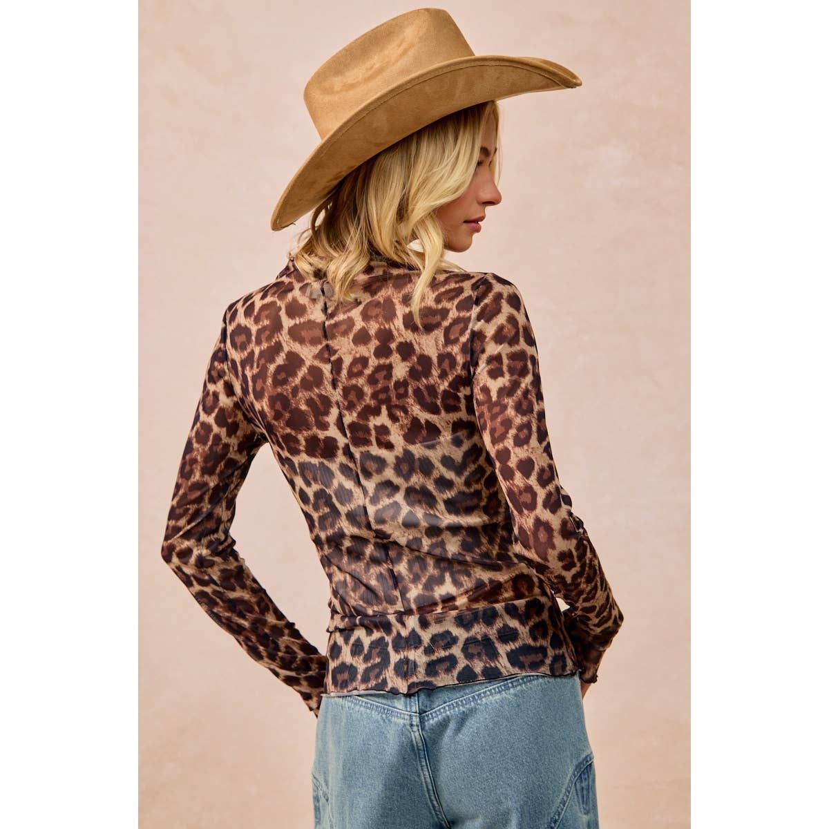 Mesh Leopard Top